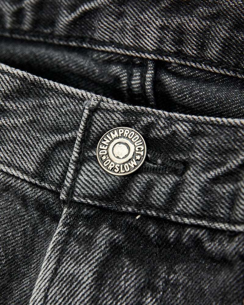 100 "Black Stone Wash" 13oz Denim - Super Dad Wide Fit