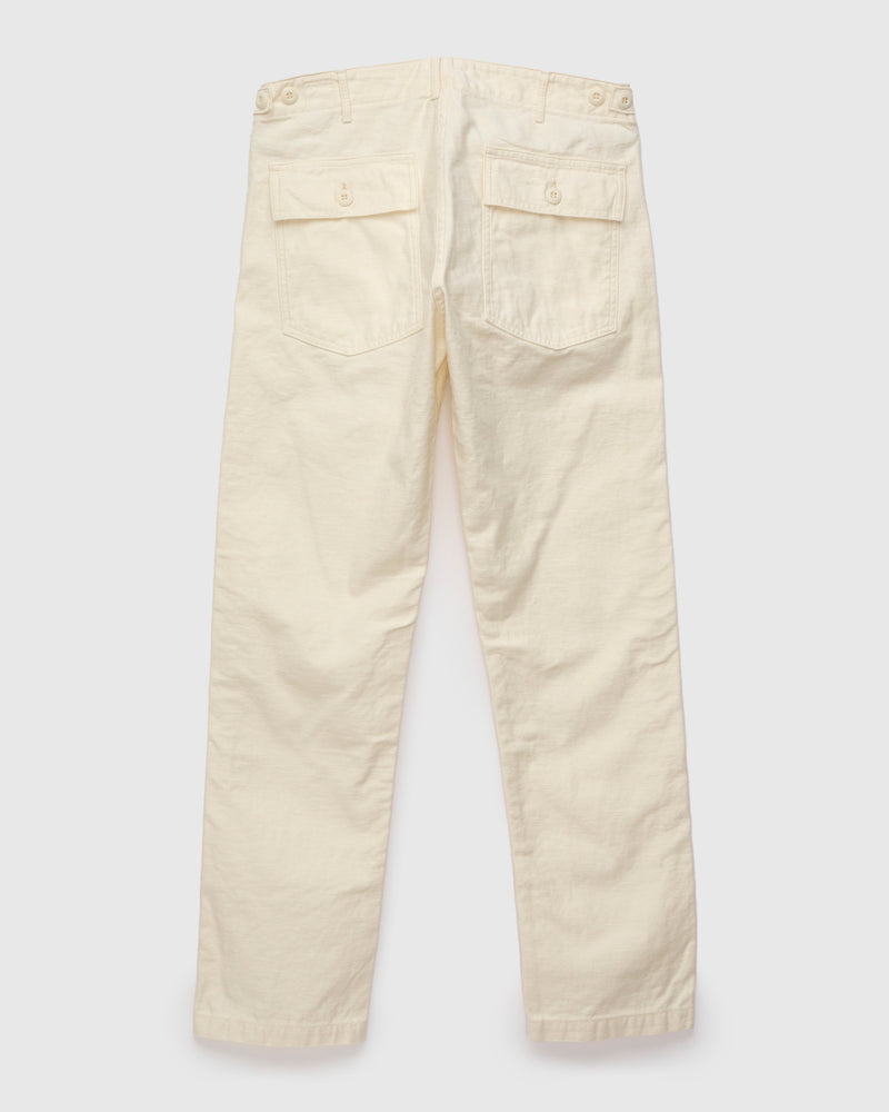 Slim Fatigue Pants in Ecru
