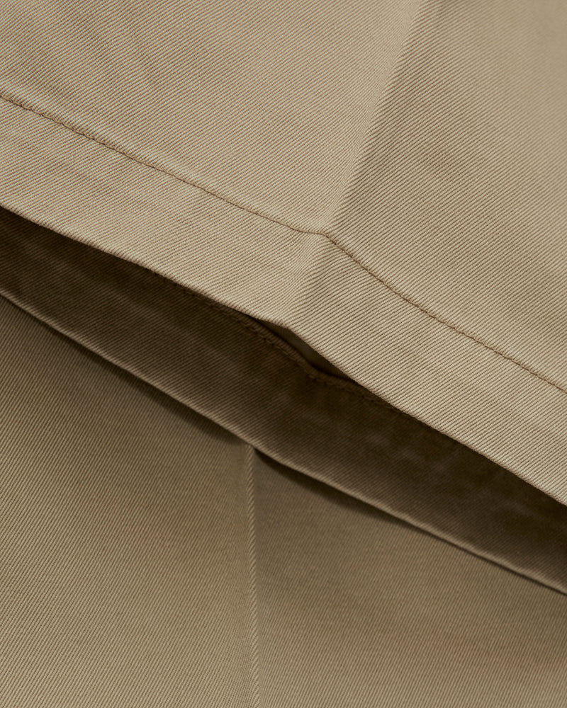 Two Tuck Wide Trousers in Khaki
