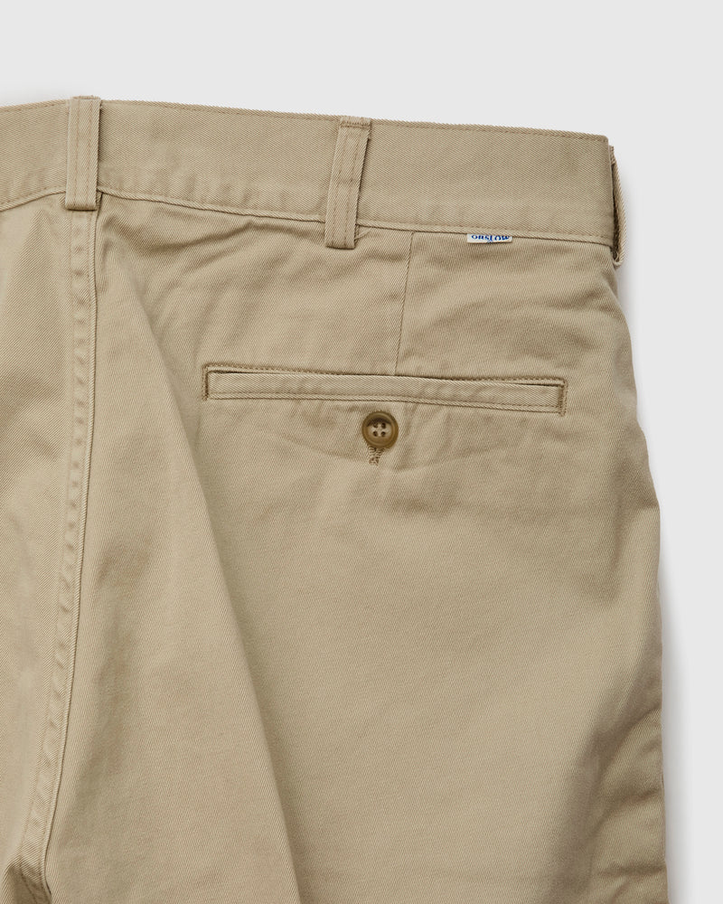 Two Tuck Wide Trousers in Khaki