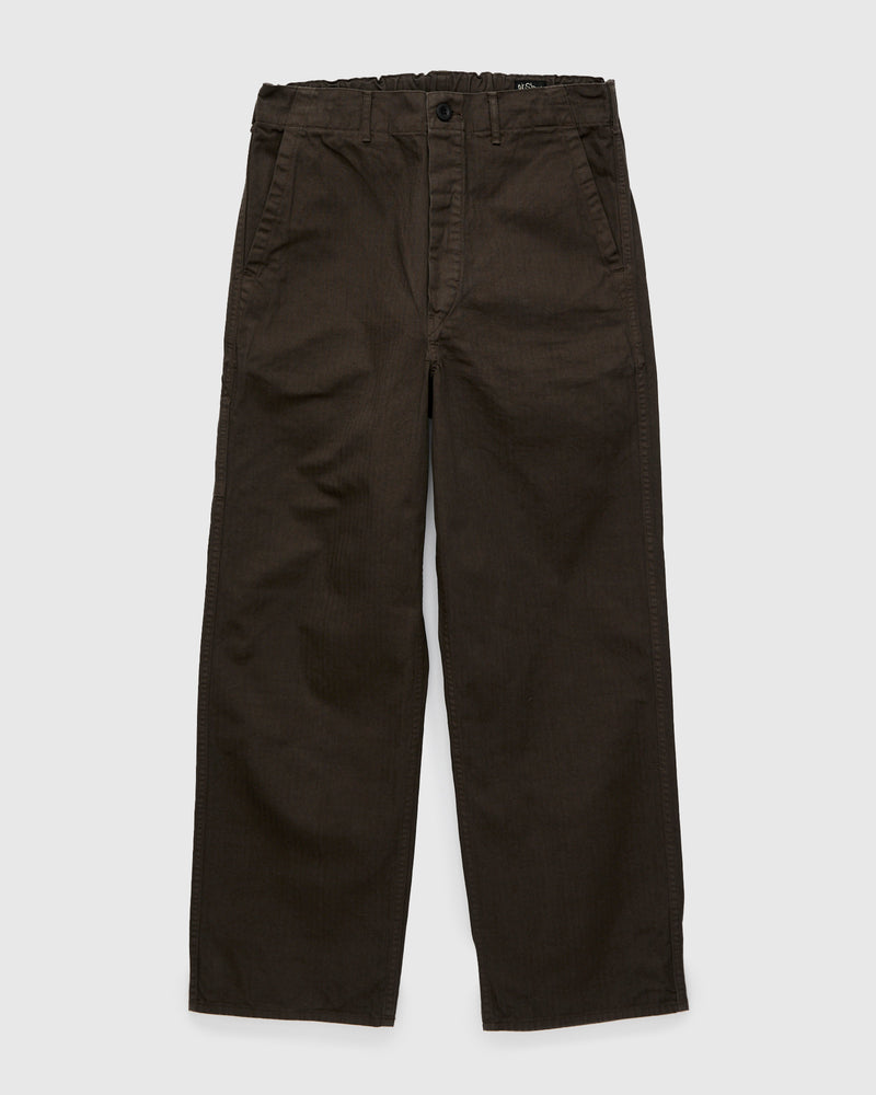 Wide Fit French Work Pants in Coffee Brown