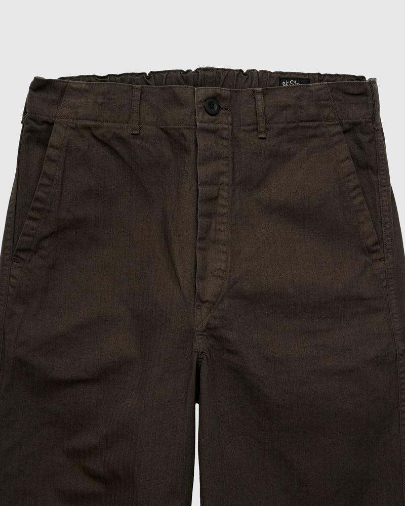 Wide Fit French Work Pants in Coffee Brown