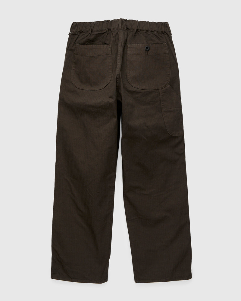 Wide Fit French Work Pants in Coffee Brown
