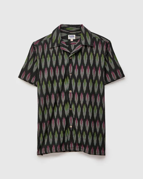 Ikat Vacation Shirt in Black