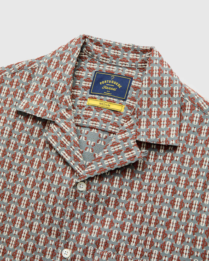 Abstract Tile Shirt in Coast