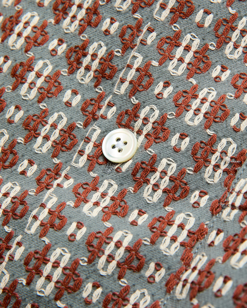 Abstract Tile Shirt in Coast