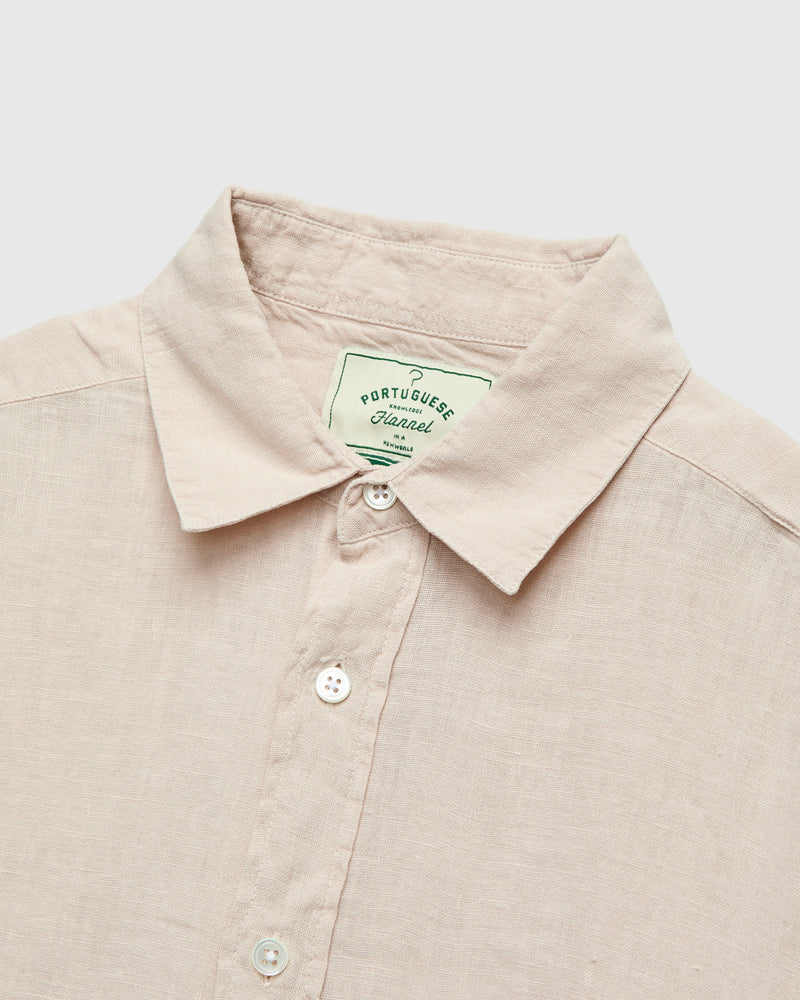 Linen Button-Up Shirt in Raw