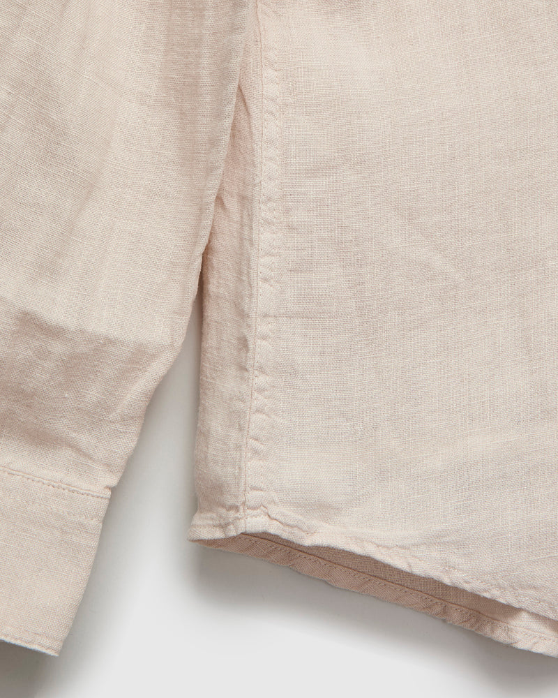 Linen Button-Up Shirt in Raw