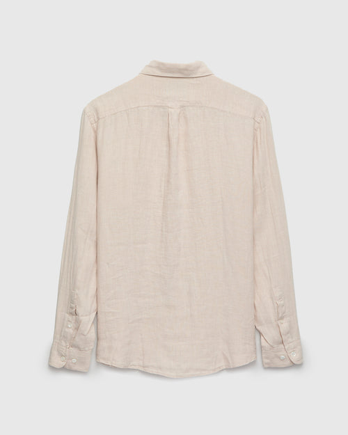 Linen Button-Up Shirt in Raw