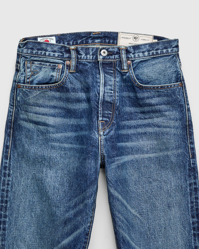 "Vintage Wash" 15oz Stonewash Selvedge Denim in Strider