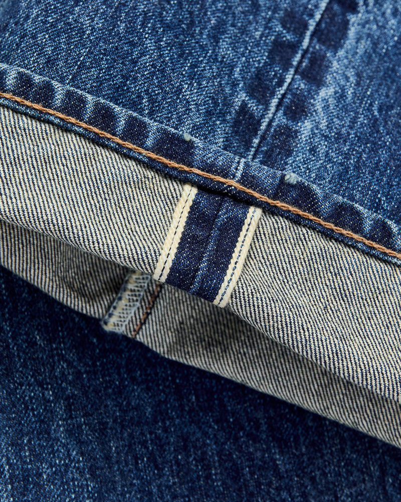 "Vintage Wash" 15oz Stonewash Selvedge Denim in Strider