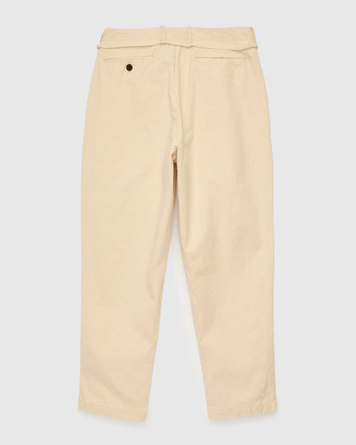 10oz Canvas 2Tuck Tapered Pants in Natural