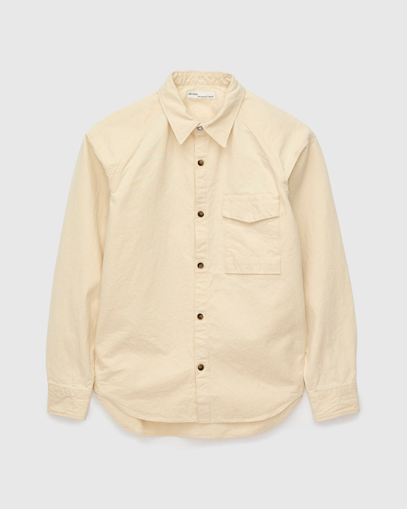 8oz Canvas Raglan Shirt in Natural