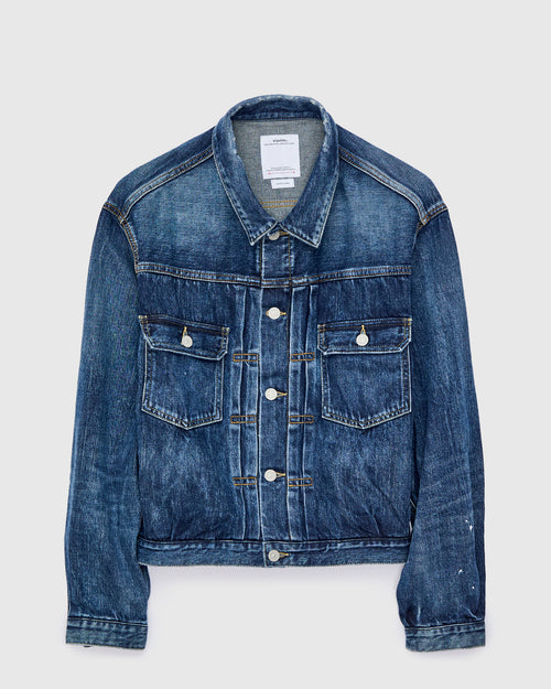 Social Sculpture 101X Damaged Denim JKT in 1010 Washed Indigo