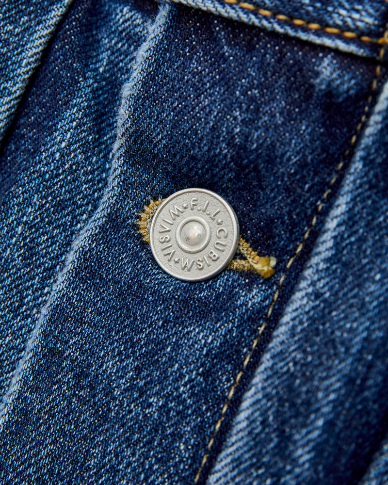 Social Sculpture 101X Damaged Denim JKT in 1010 Washed Indigo