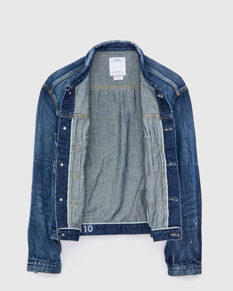 Social Sculpture 101X Damaged Denim JKT in 1010 Washed Indigo