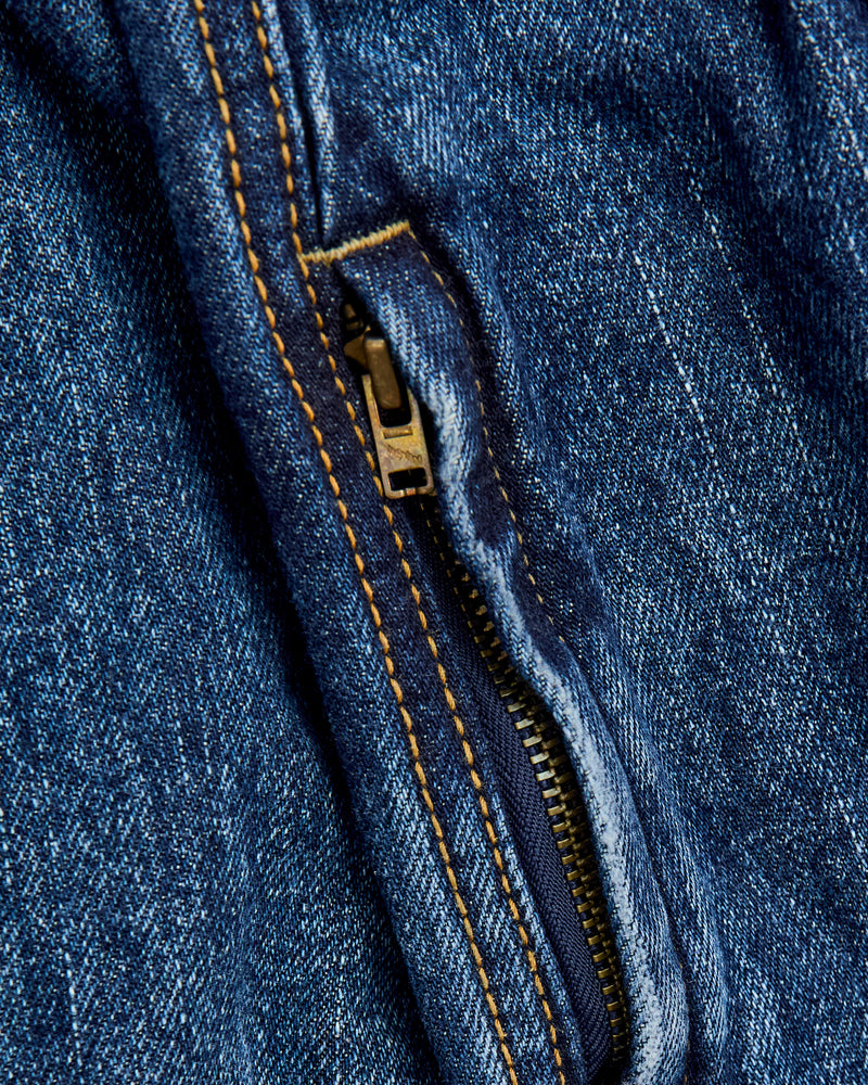 Social Sculpture 101X Damaged Denim JKT in 1010 Washed Indigo