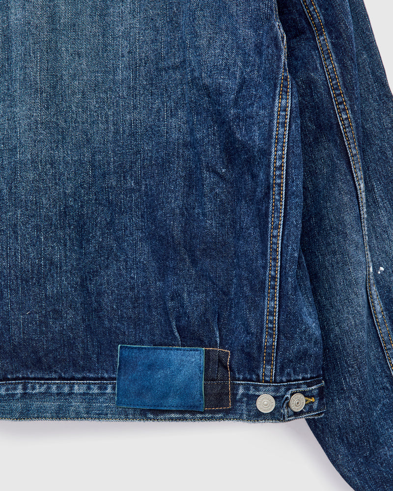 Social Sculpture 101X Damaged Denim JKT in 1010 Washed Indigo