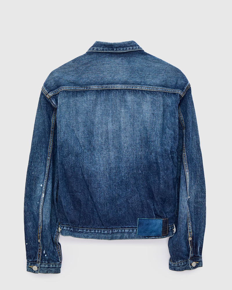 Social Sculpture 101X Damaged Denim JKT in 1010 Washed Indigo