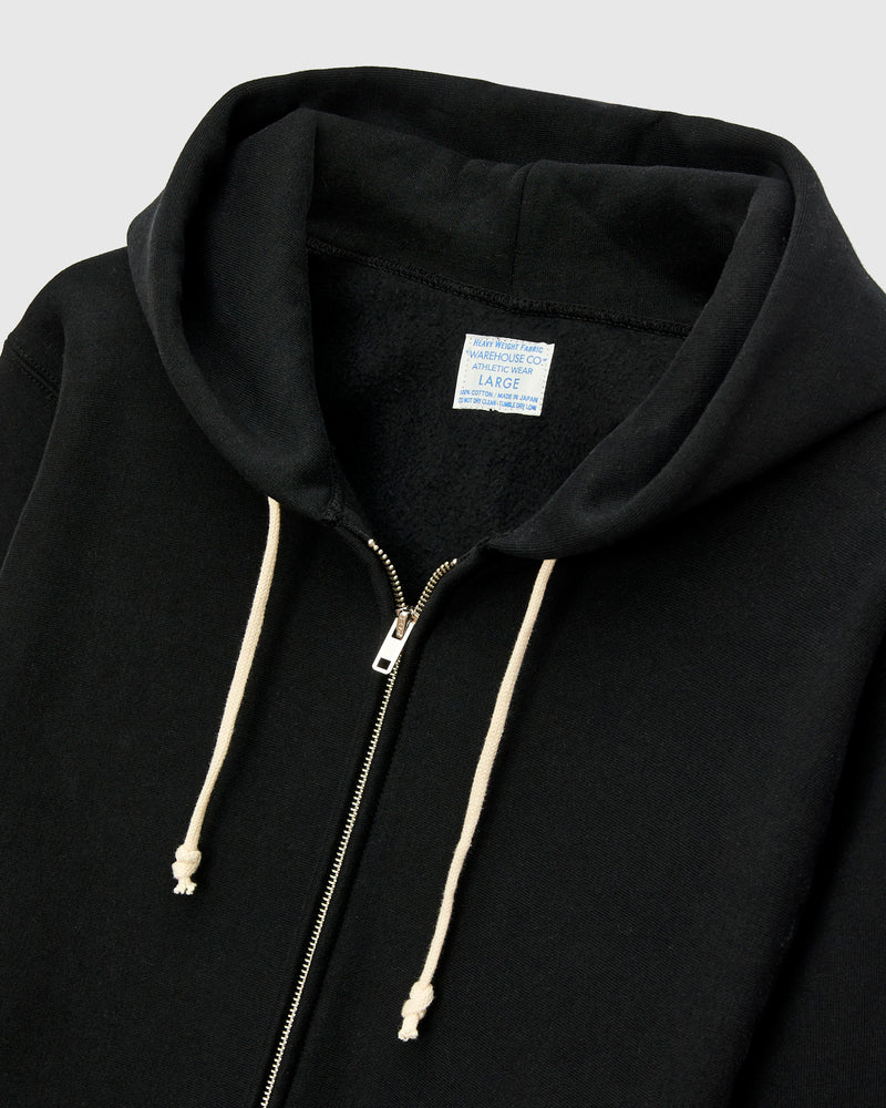 487 Reverse Weave Loopwheel Zip Hoodie in Black