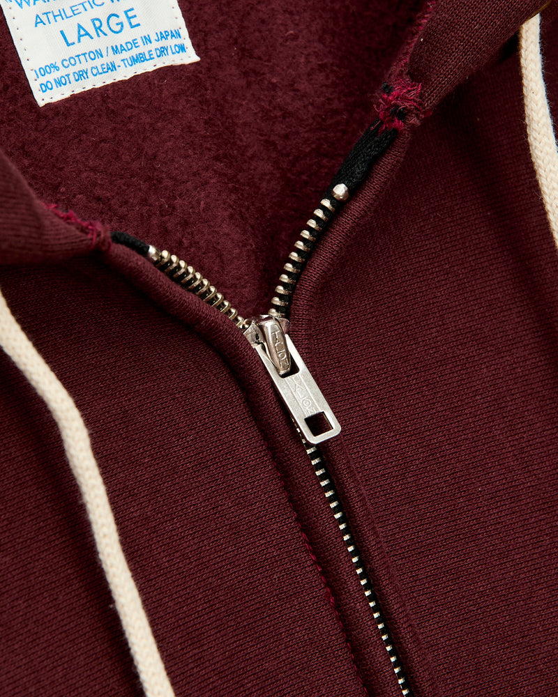 487 Reverse Weave Loopwheel Zip Hoodie in Bordeaux