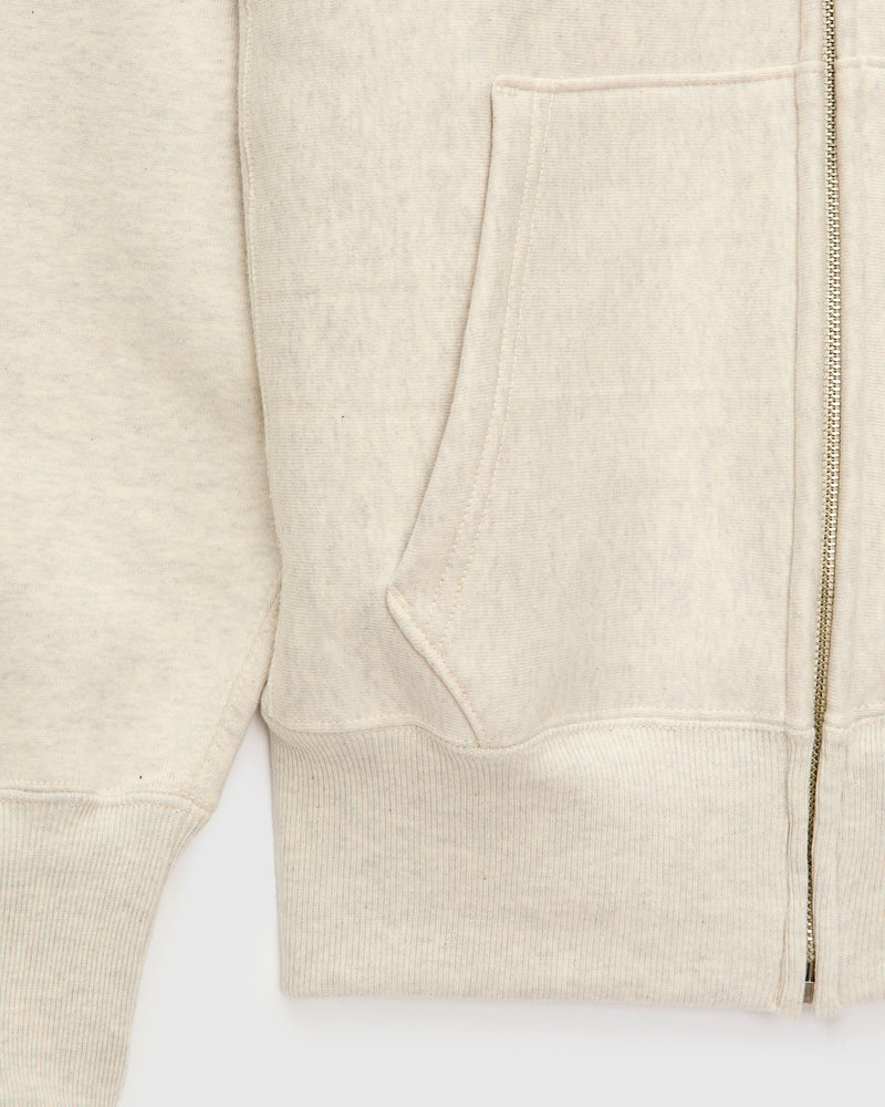 487 Reverse Weave Loopwheel Zip Hoodie in Oatmeal