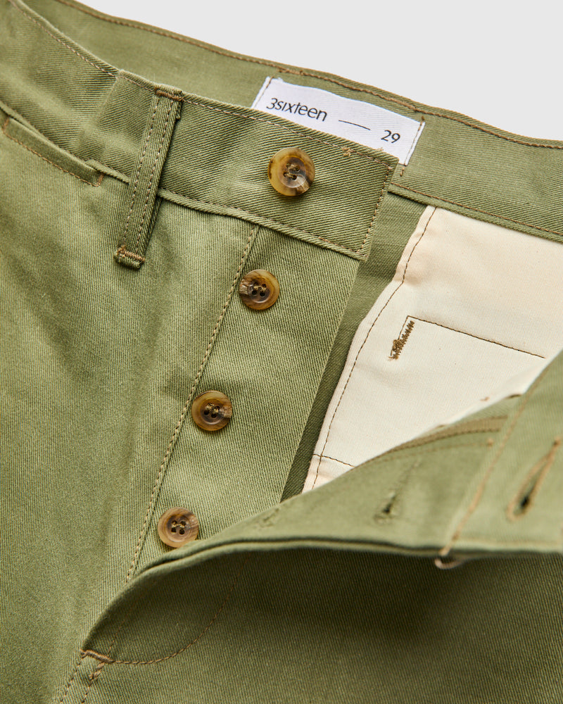 CH-55x 12oz Selvedge Chino in Olive