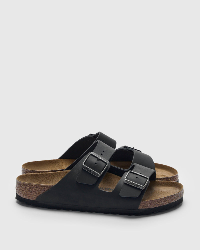 Arizona Sandal in Black Oiled Leather