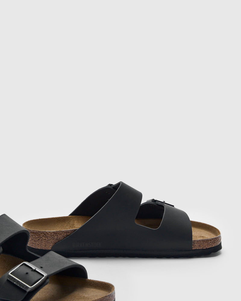 Arizona Sandal in Black Oiled Leather