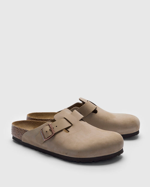 Boston Clog in Tobacco Brown Oil Leather