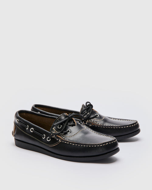 Trooper Moc Loafer in Black Horween Chromexcel