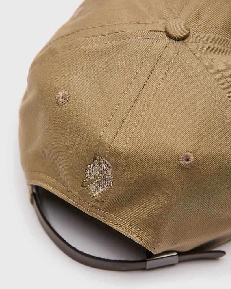 Blue Owl Baseball Cap in Beige
