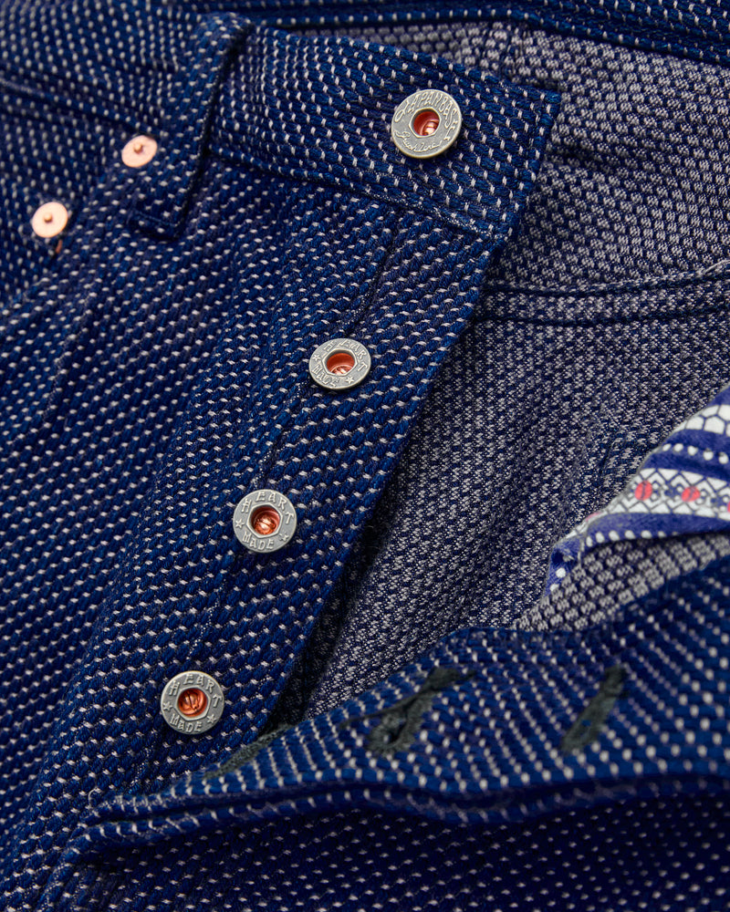 14.5oz Double-Yarn Sashiko Selvedge Jeans - Heritage Straight Fit