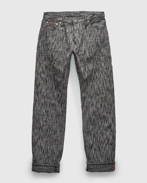 "Black Grey Skein Dyeing" 15oz Grey Selvedge Denim - Slim Straight Fit