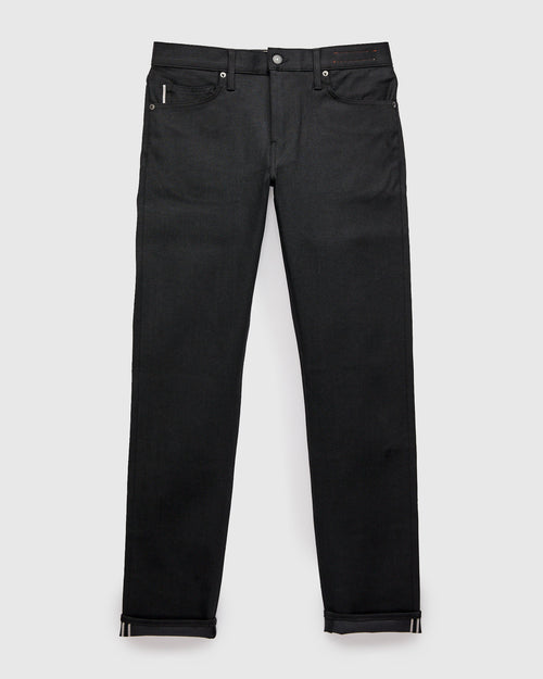 10.5oz Black Stretch Selvedge Denim - Pen Slim
