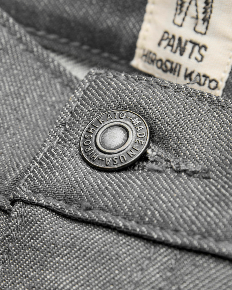 10.5oz Grey Stretch Selvedge Denim - Pen Slim