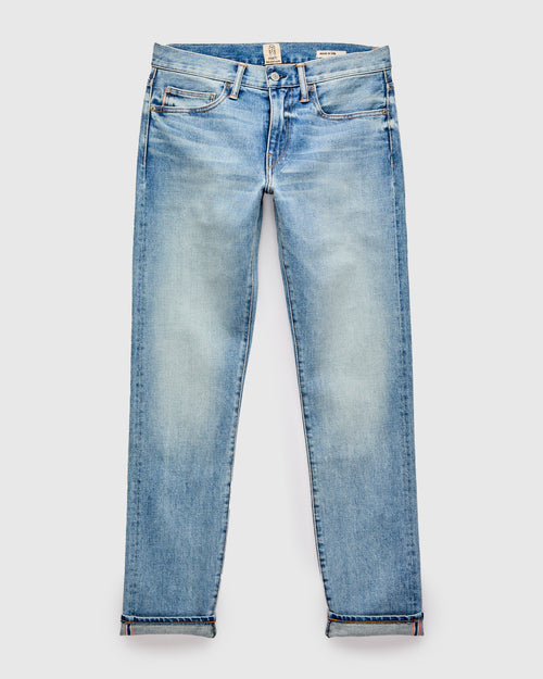 "Keith" 14oz Washed Indigo Stretch Selvedge Denim - Pen Slim