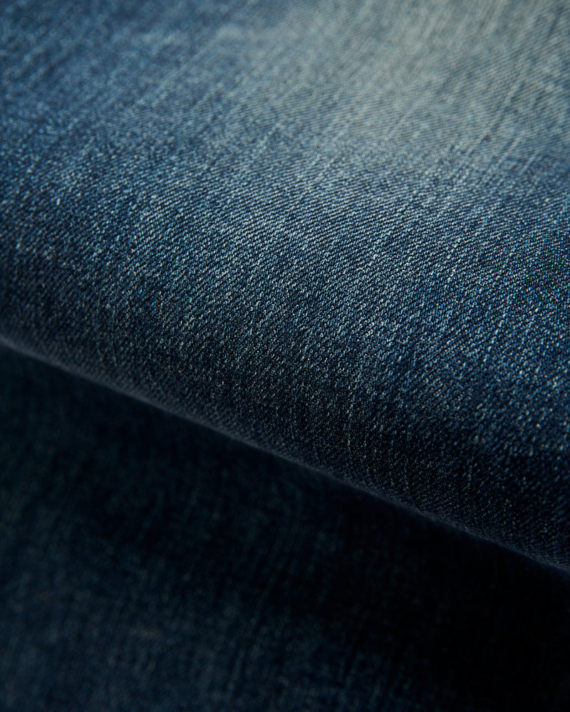 "Rain" 10.5oz Washed Indigo Stretch Selvedge Denim - Pen Slim