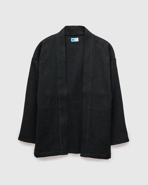 11oz Sashiko Haori Coat in Black