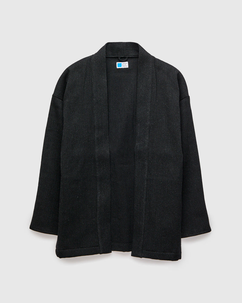 11oz Sashiko Haori Coat in Black