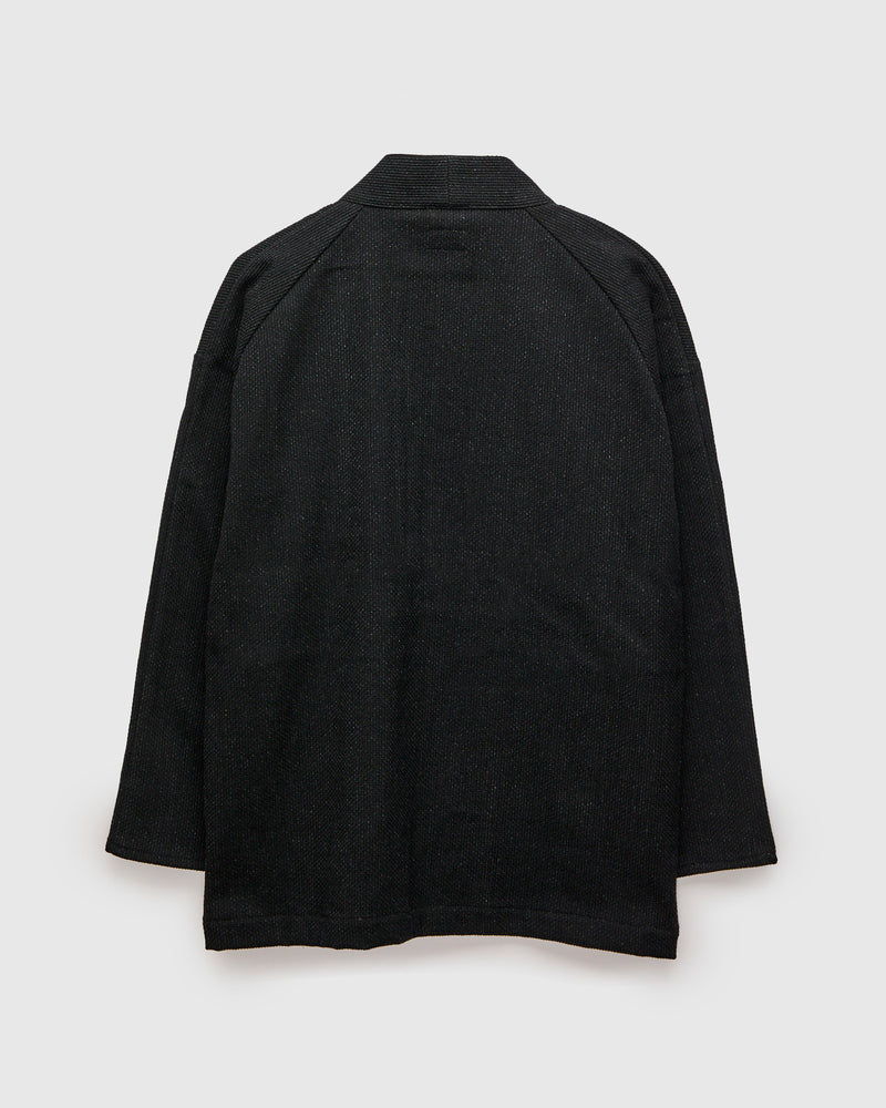 11oz Sashiko Haori Coat in Black
