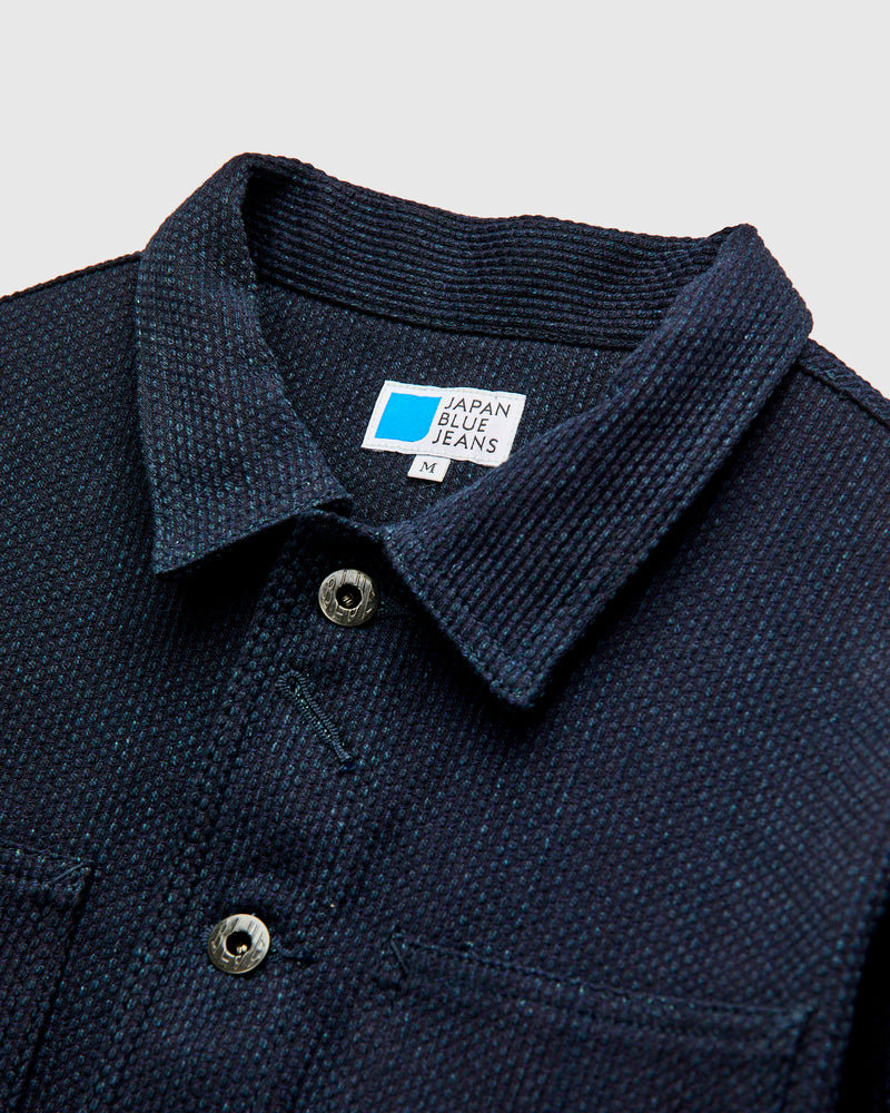 11oz Sashiko Coverall Jacket in Indigo