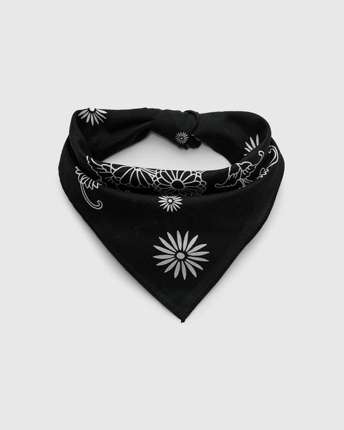 Chrysanthemum Bandana in Black