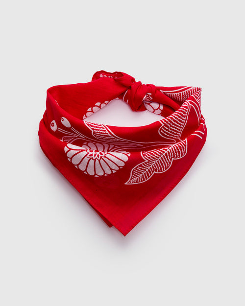 Chrysanthemum Bandana in Red