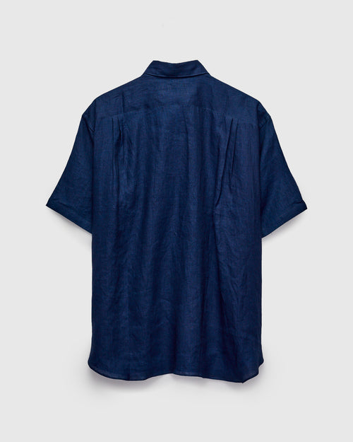 Linen SS Shirt in Indigo