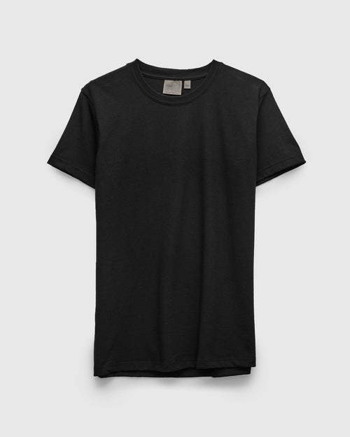 Circular-Knit T-Shirt in Black