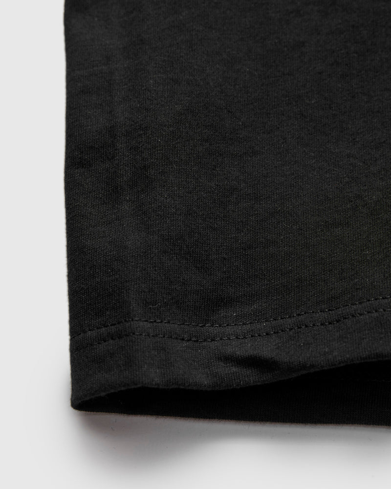 Circular-Knit T-Shirt in Black