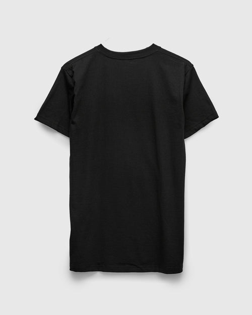 Circular-Knit T-Shirt in Black