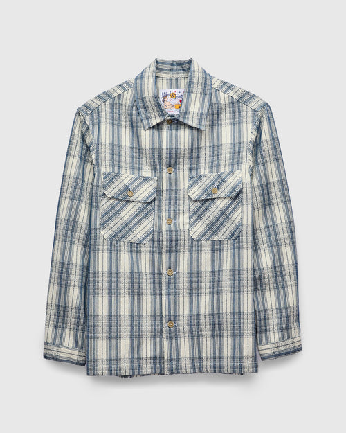 "Asagi Sashiko" Workshirt in White