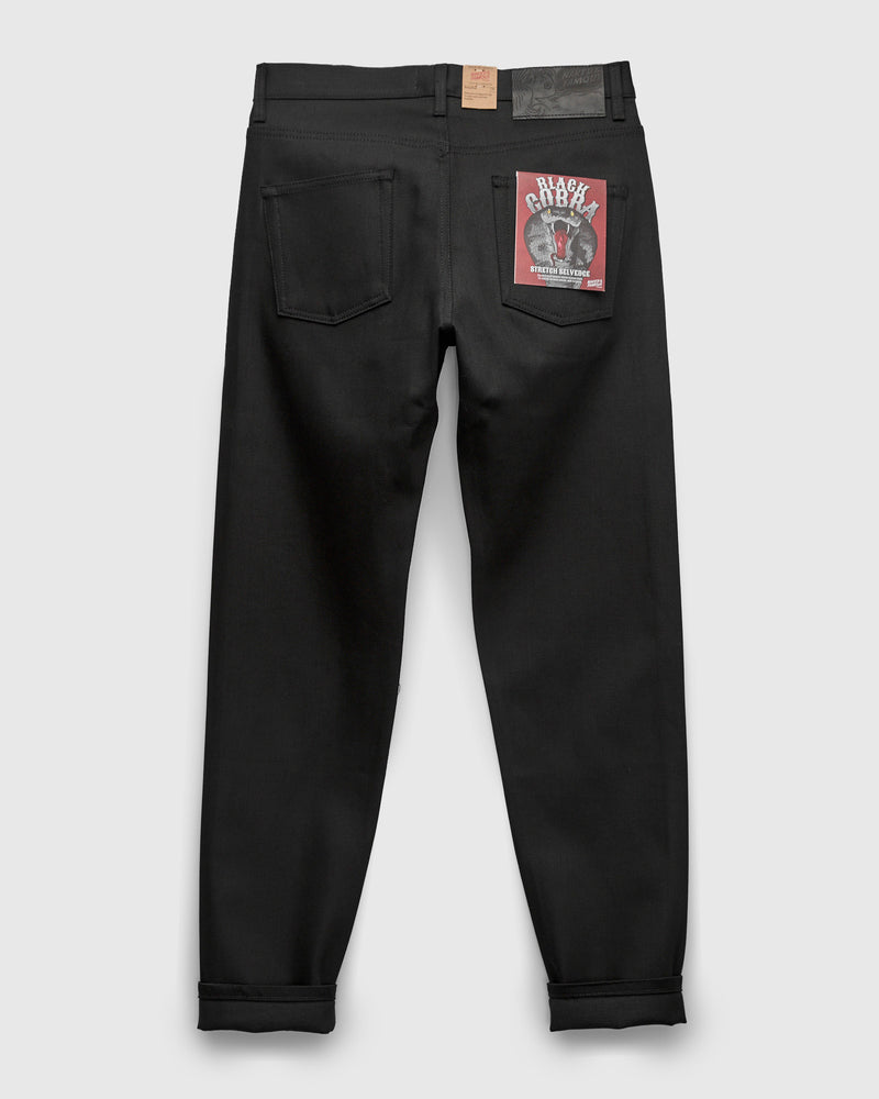 "Black Cobra Stretch" 12oz Selvedge Denim - Easy Guy Fit